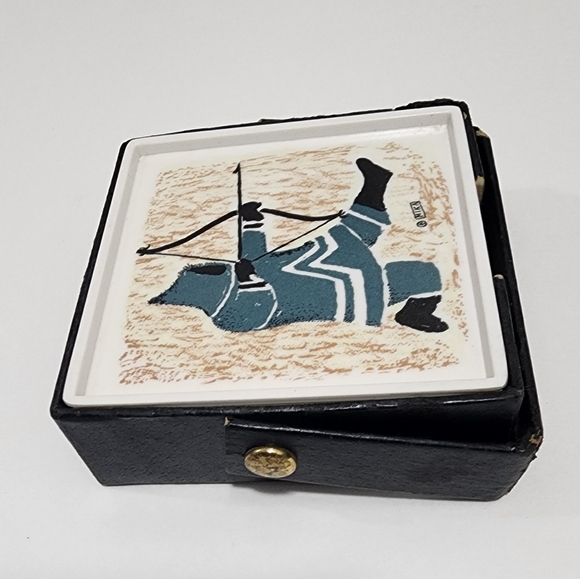 Vintage Ornamin by Ornamold Montreal Plastic Coasters Set Made In‎ Canada - Picture 6 of 9